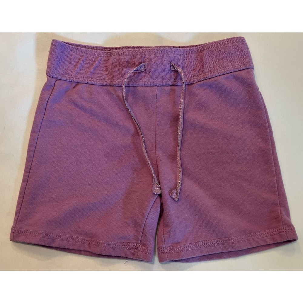 Basic Editions lilac purple shorts with glitter drawstrings, child size S (6/6X)